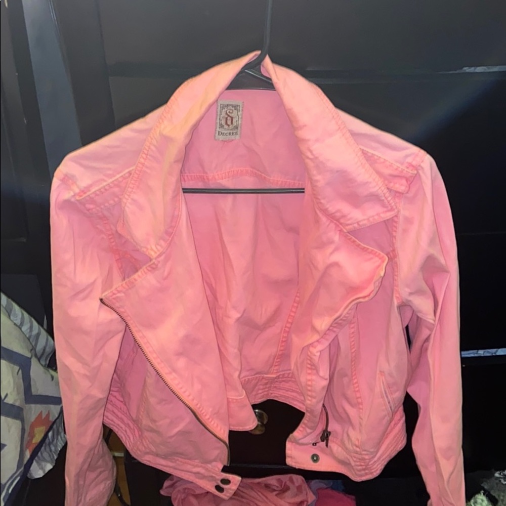 Decree , neon pink jacket